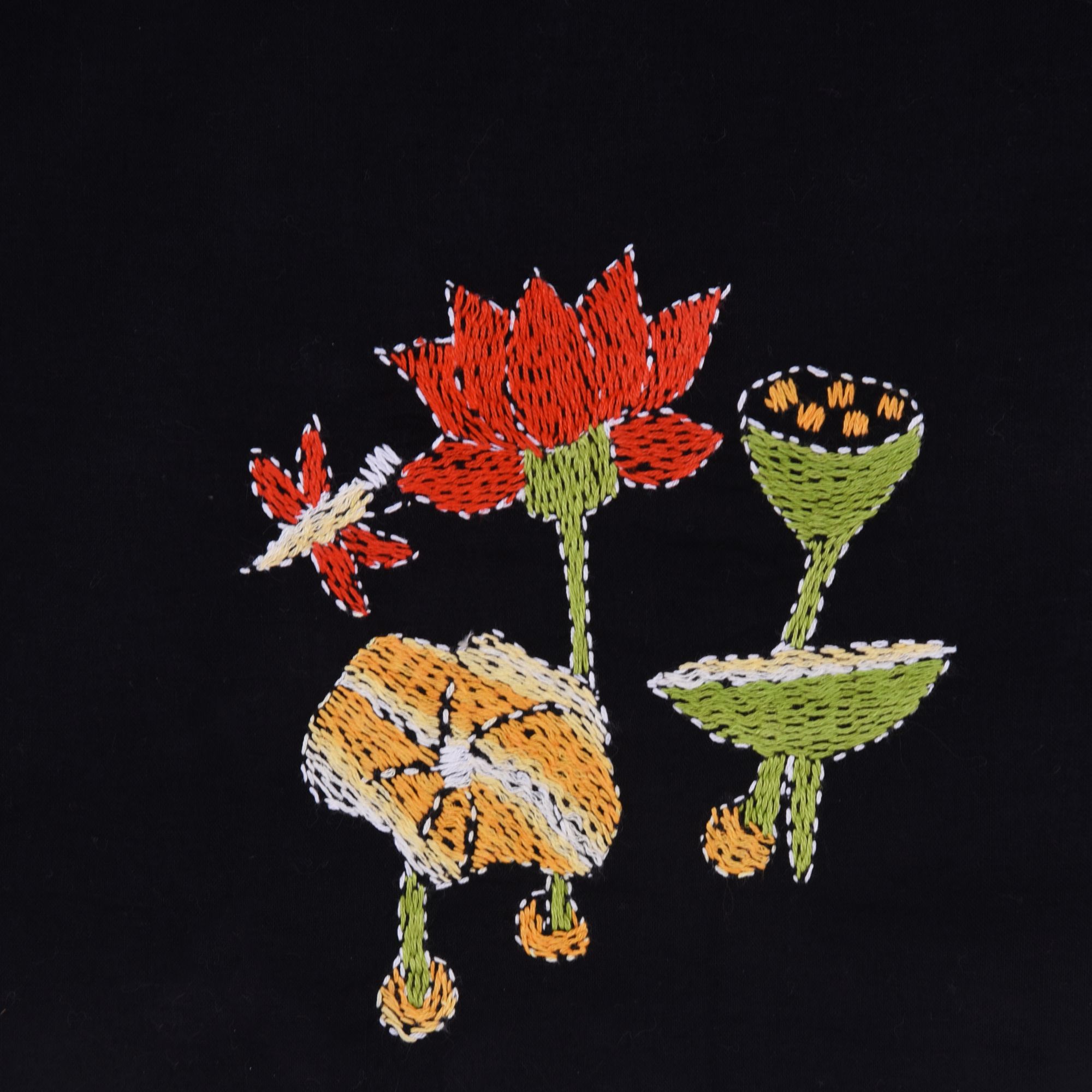 Intricately Hand Crafted Fashionable Designer Kantha Embroidered Cotton Blouse Piece