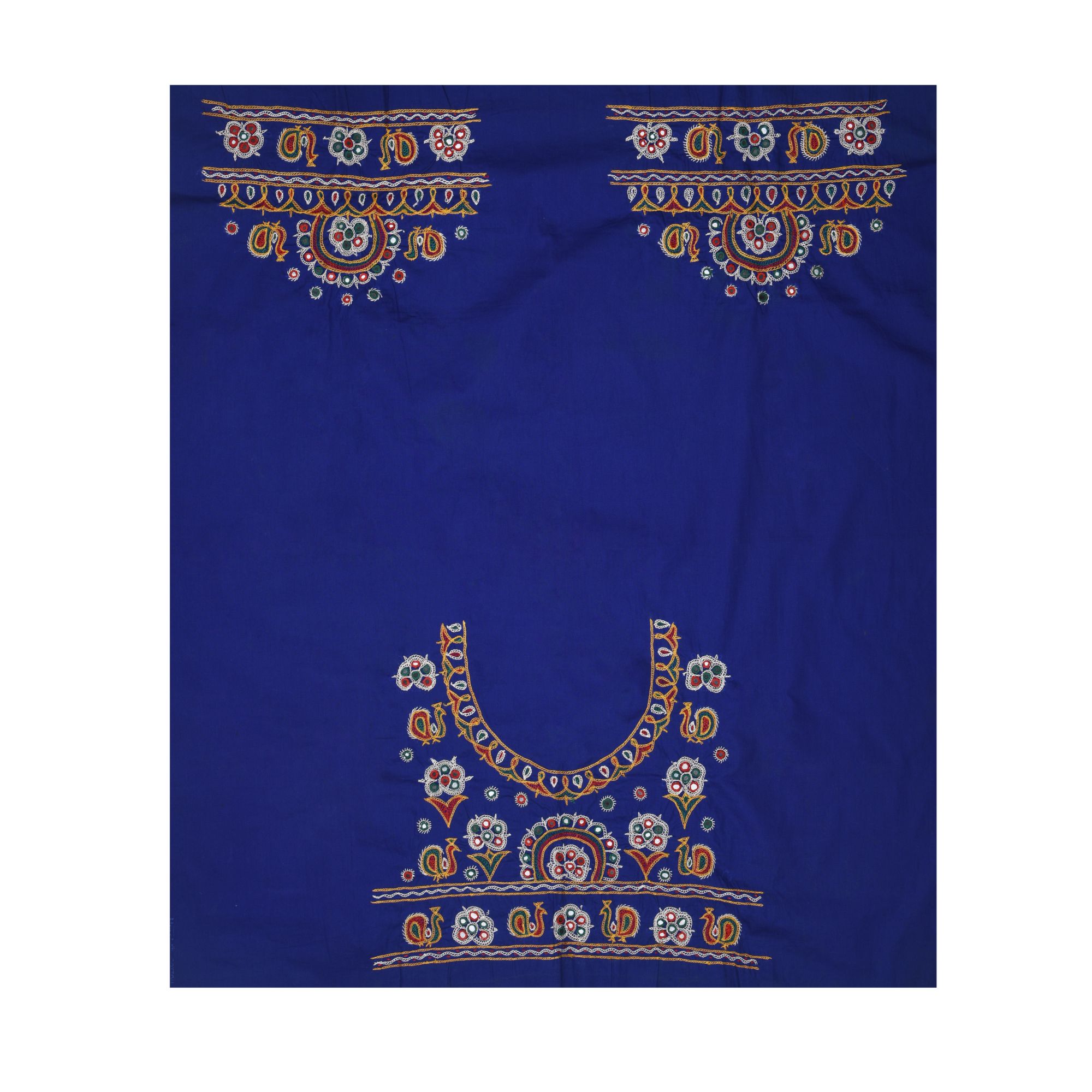 Intricately Hand Crafted Fashionable Traditional Designer Embroidered Cotton Blouse Piece from Kutch