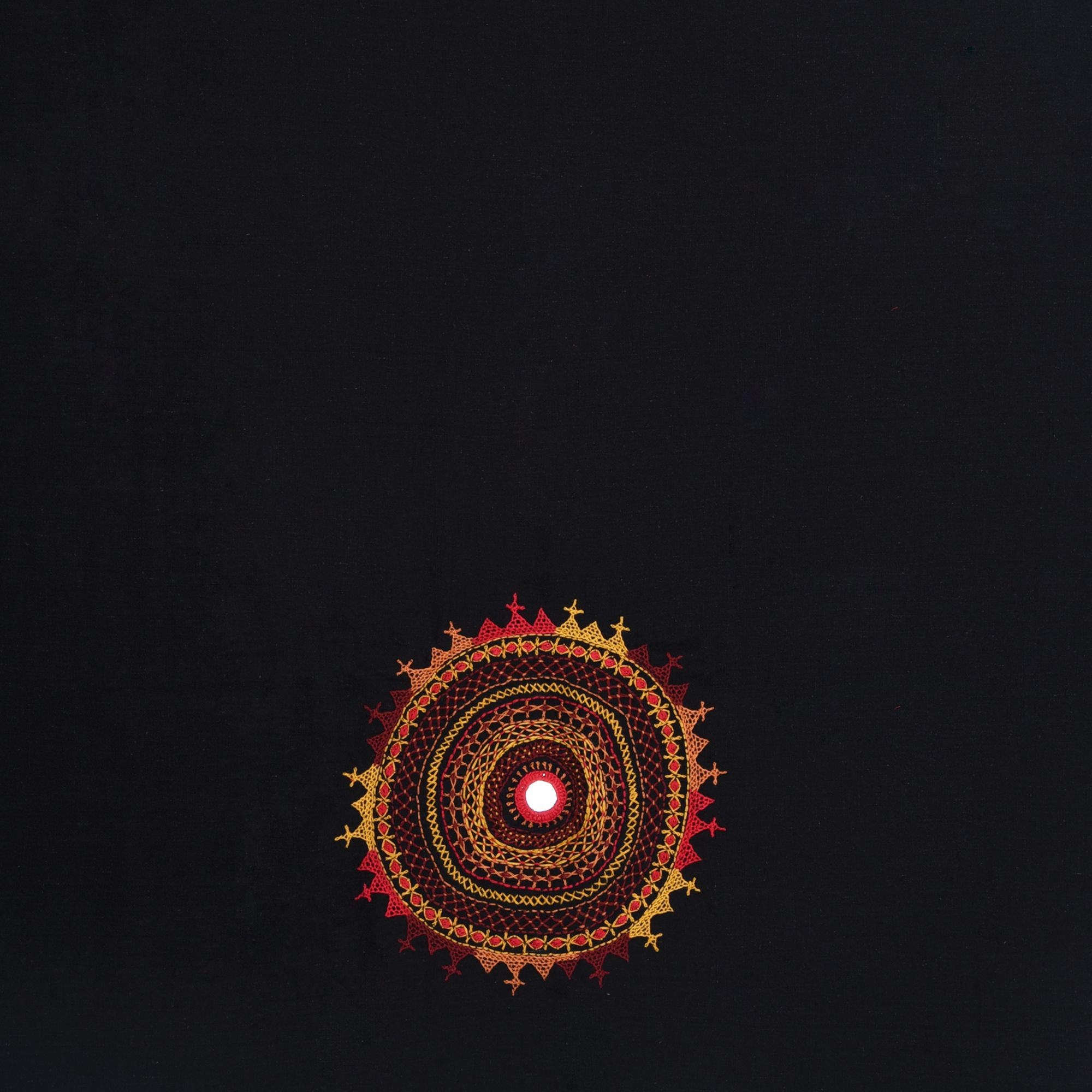 Intricately Hand Crafted Fashionable Traditional Designer Lambani Embroidery Thick Cotton Blouse Piece