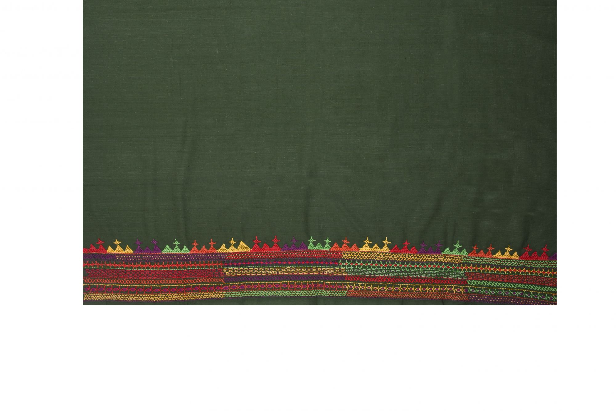 Intricately Hand Crafted Fashionable Traditional Designer Lambani Embroidery Thick Cotton Blouse Piece