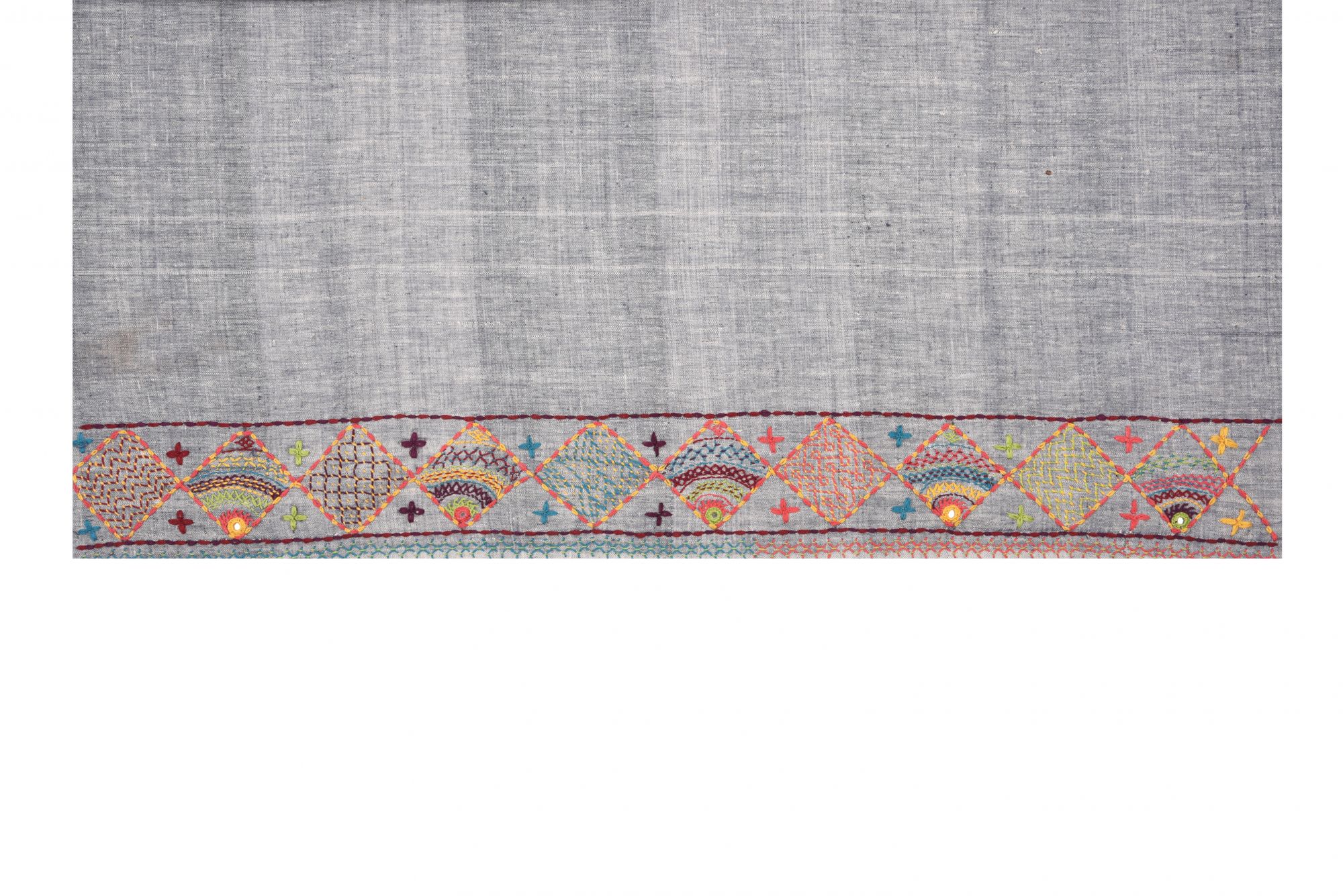 Intricately Hand Crafted Fashionable Traditional Designer Lambani Embroidery Thick Cotton Blouse Piece