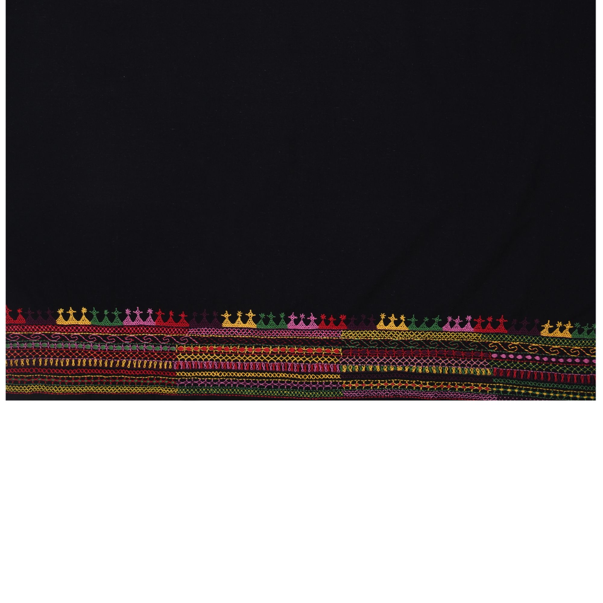 Intricately Hand Crafted Fashionable Traditional Designer Lambani Embroidery Thick Cotton Blouse Piece