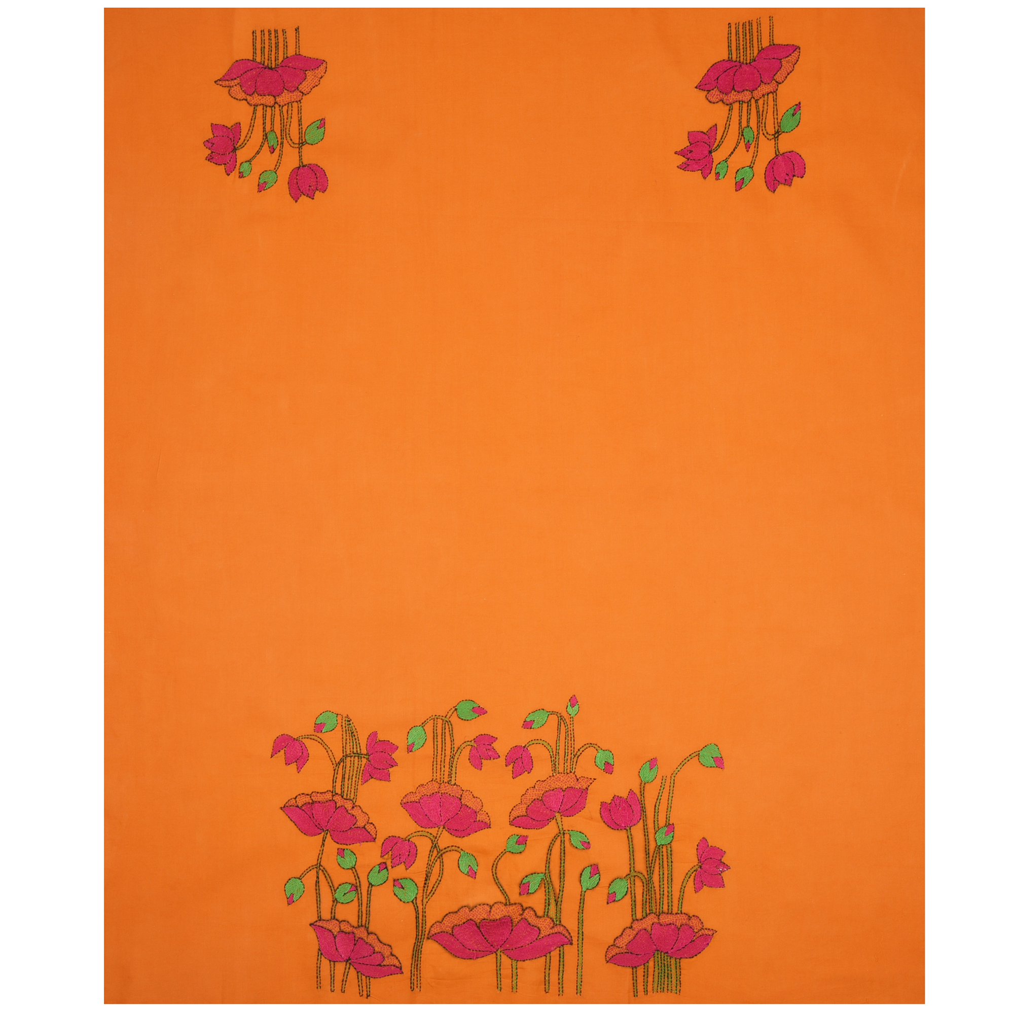 Intricately Hand Crafted Fashionable Designer Kantha Embroidered Cotton Blouse Piece