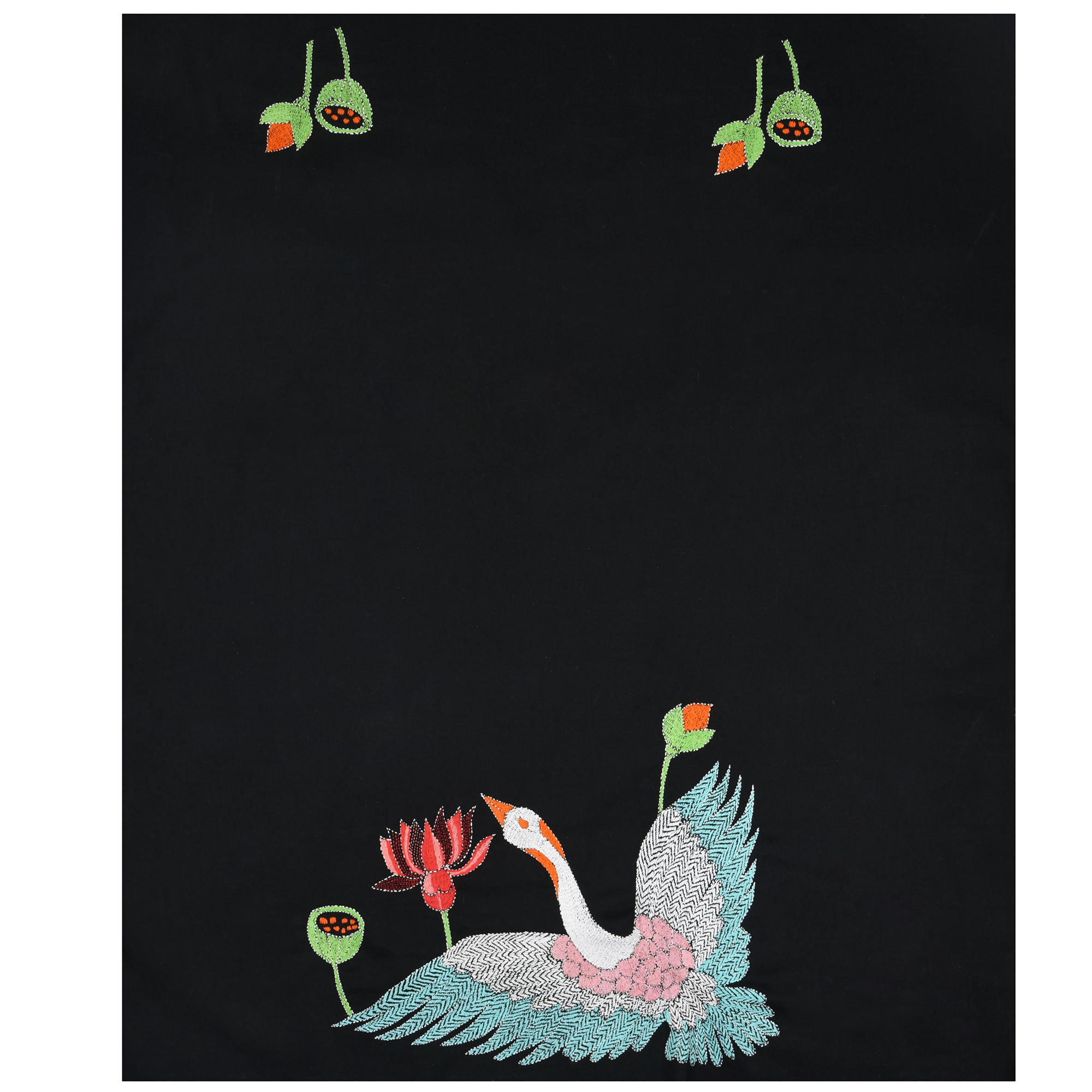 Intricately Hand Crafted Fashionable Designer Kantha Embroidered Cotton Blouse Piece