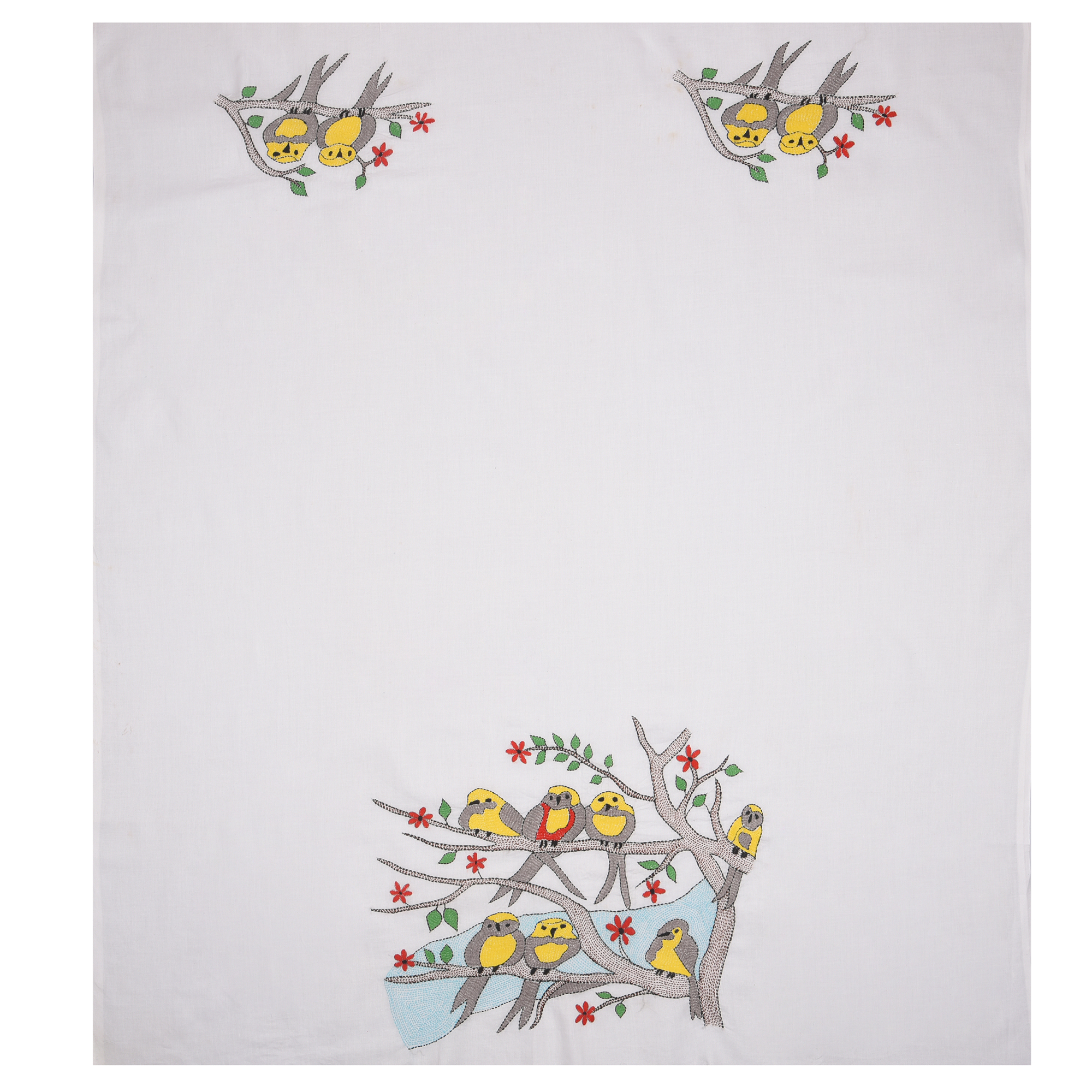 Intricately Hand Crafted Fashionable Designer Kantha Embroidered Cotton Blouse Piece