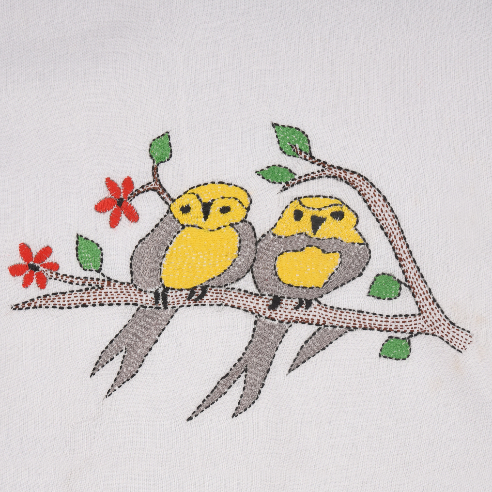 Intricately Hand Crafted Fashionable Designer Kantha Embroidered Cotton Blouse Piece