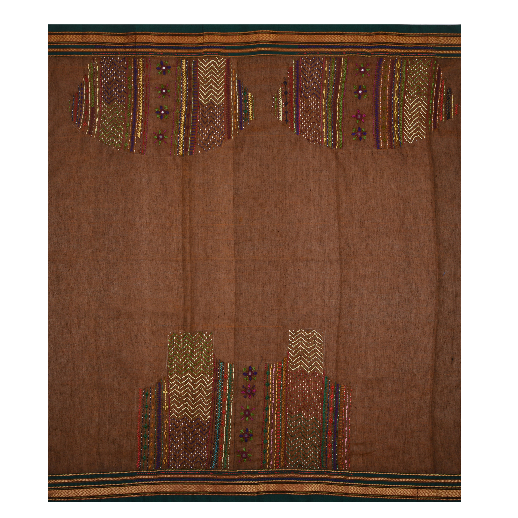 Intricately Hand Crafted Fashionable Designer Lambani Hand Embroidered Cotton Blouse Piece