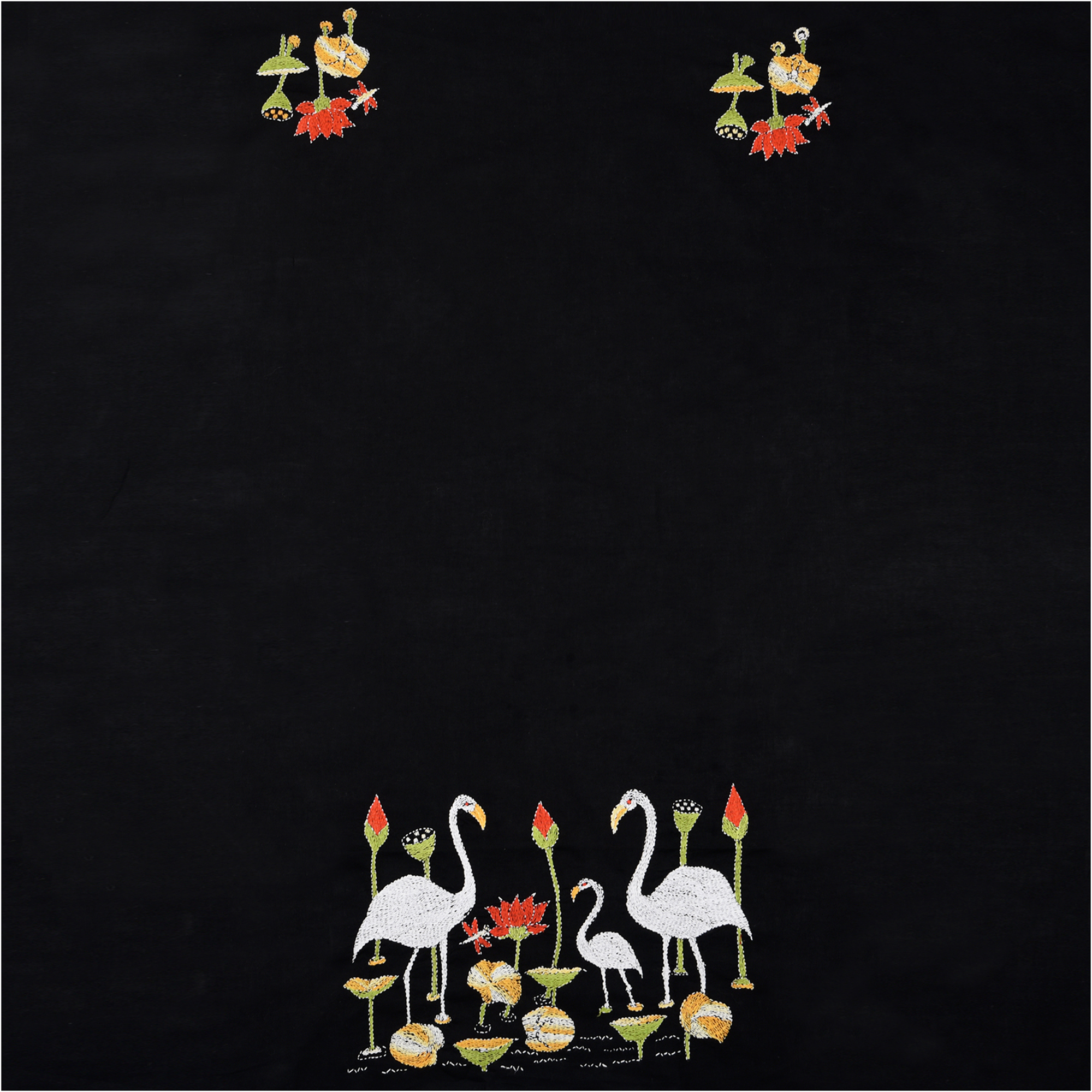 Intricately Hand Crafted Fashionable Designer Kantha Embroidered Cotton Blouse Piece