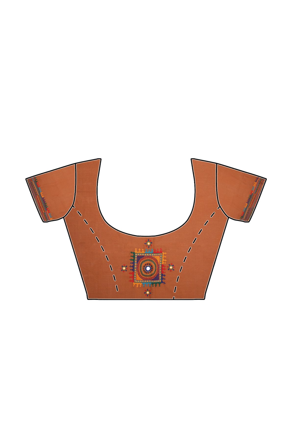 Intricately Hand Crafted Fashionable Traditional Designer Lambani Embroidery Thick Cotton Blouse Piece