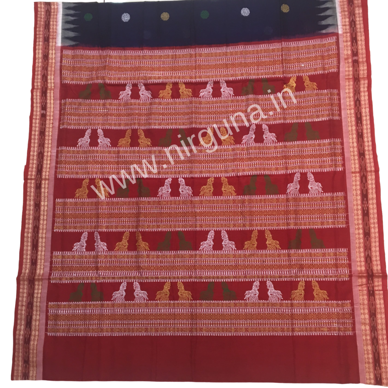 Sonepuri Bomkai Handloom Cotton Saree