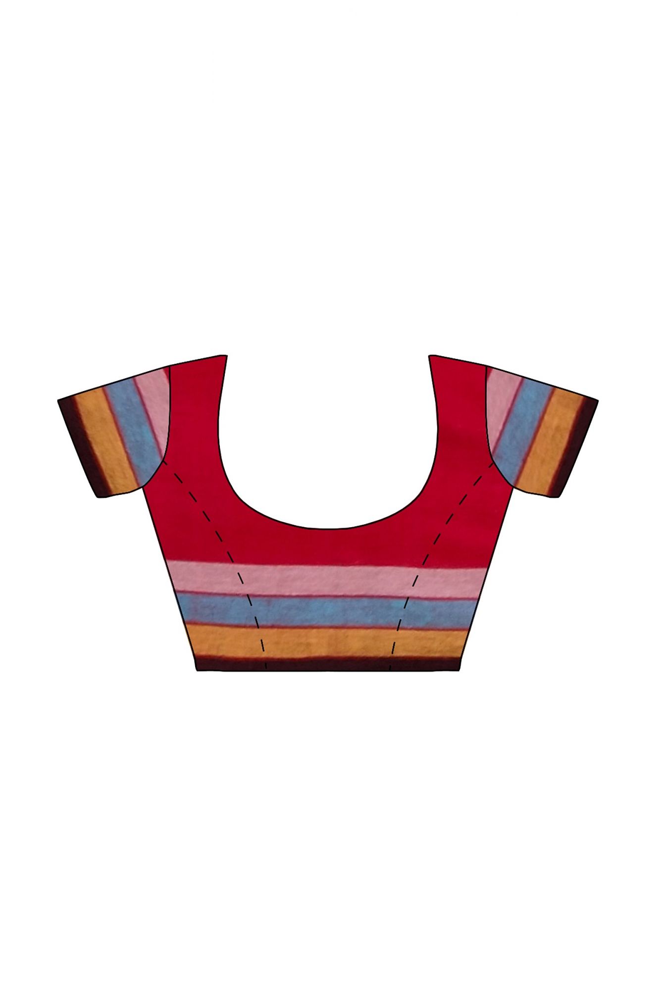 Handloom Woven Red Bhujodi Kutch Cotton Saree with Tassels