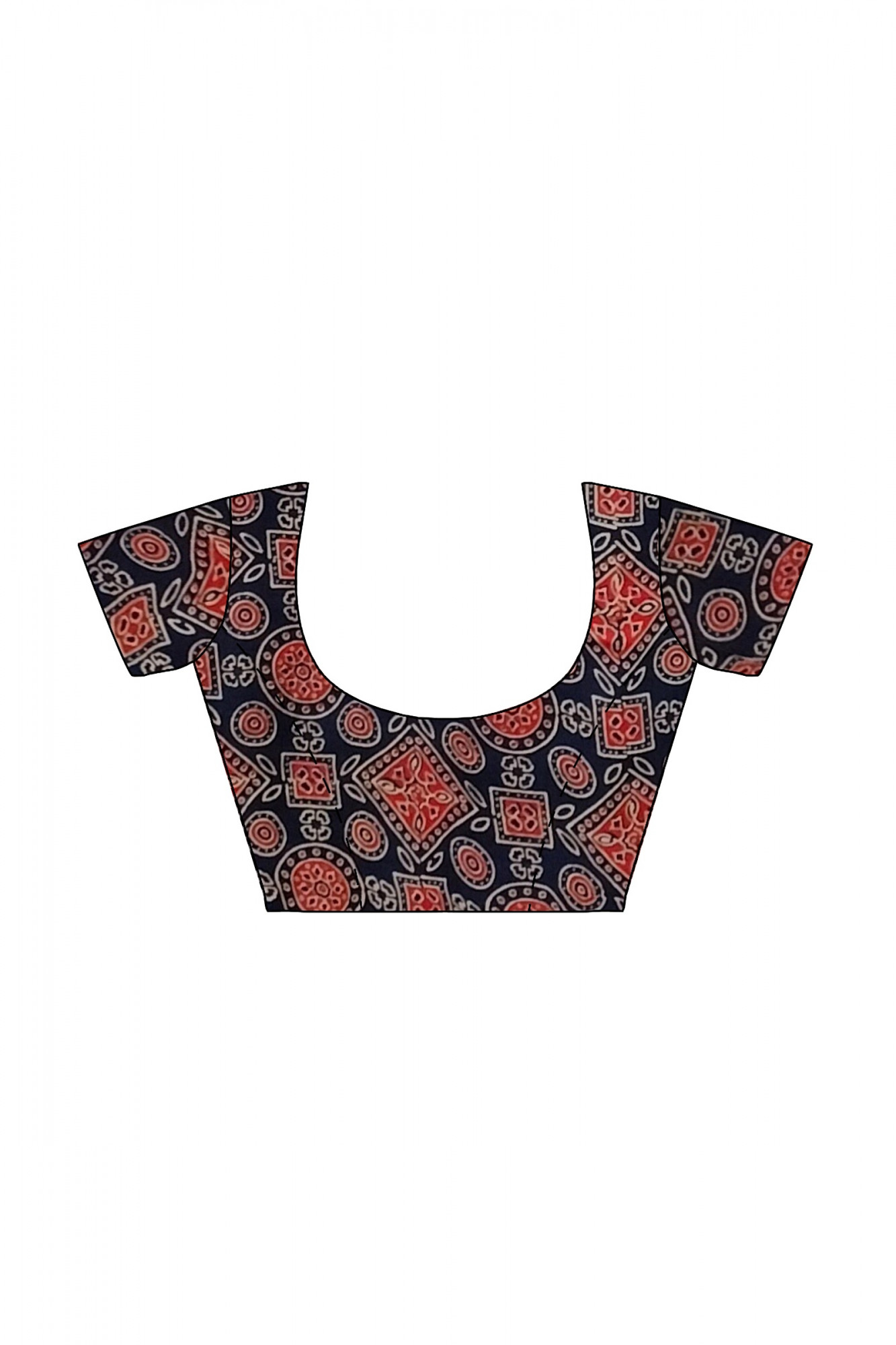 Exquisite Ajrakh Hand block Print Modal Silk in Gharchola Design Saree in Royal Blue