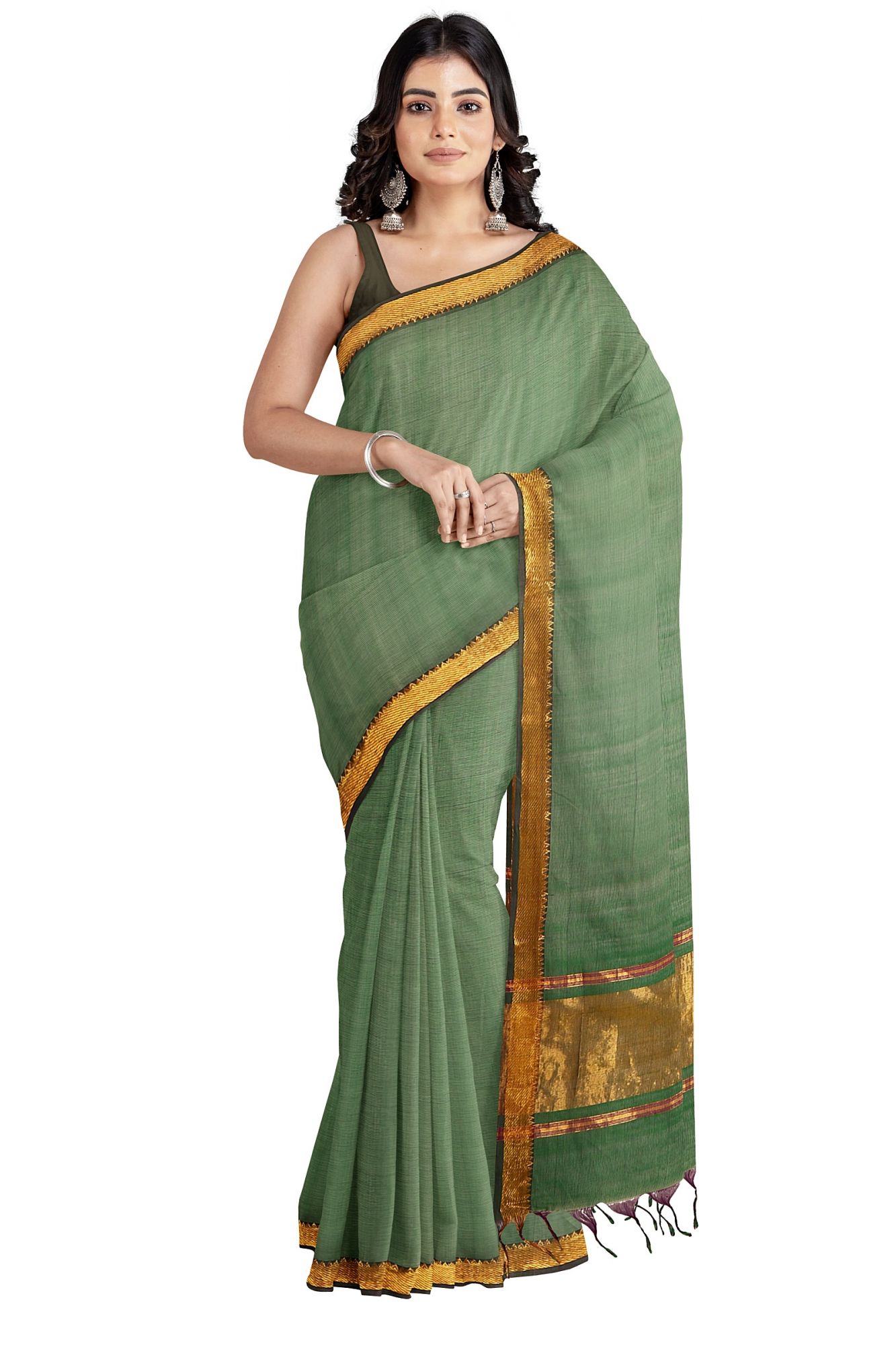 Mangalagiri Jari Border Cotton Saree