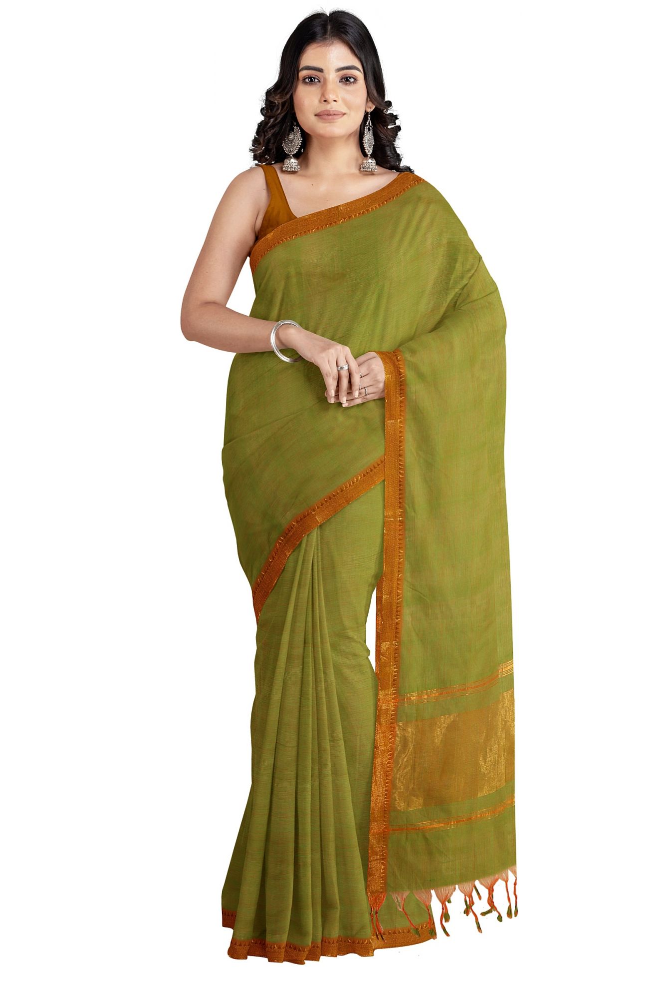 Mangalagiri Jari Border Cotton Saree