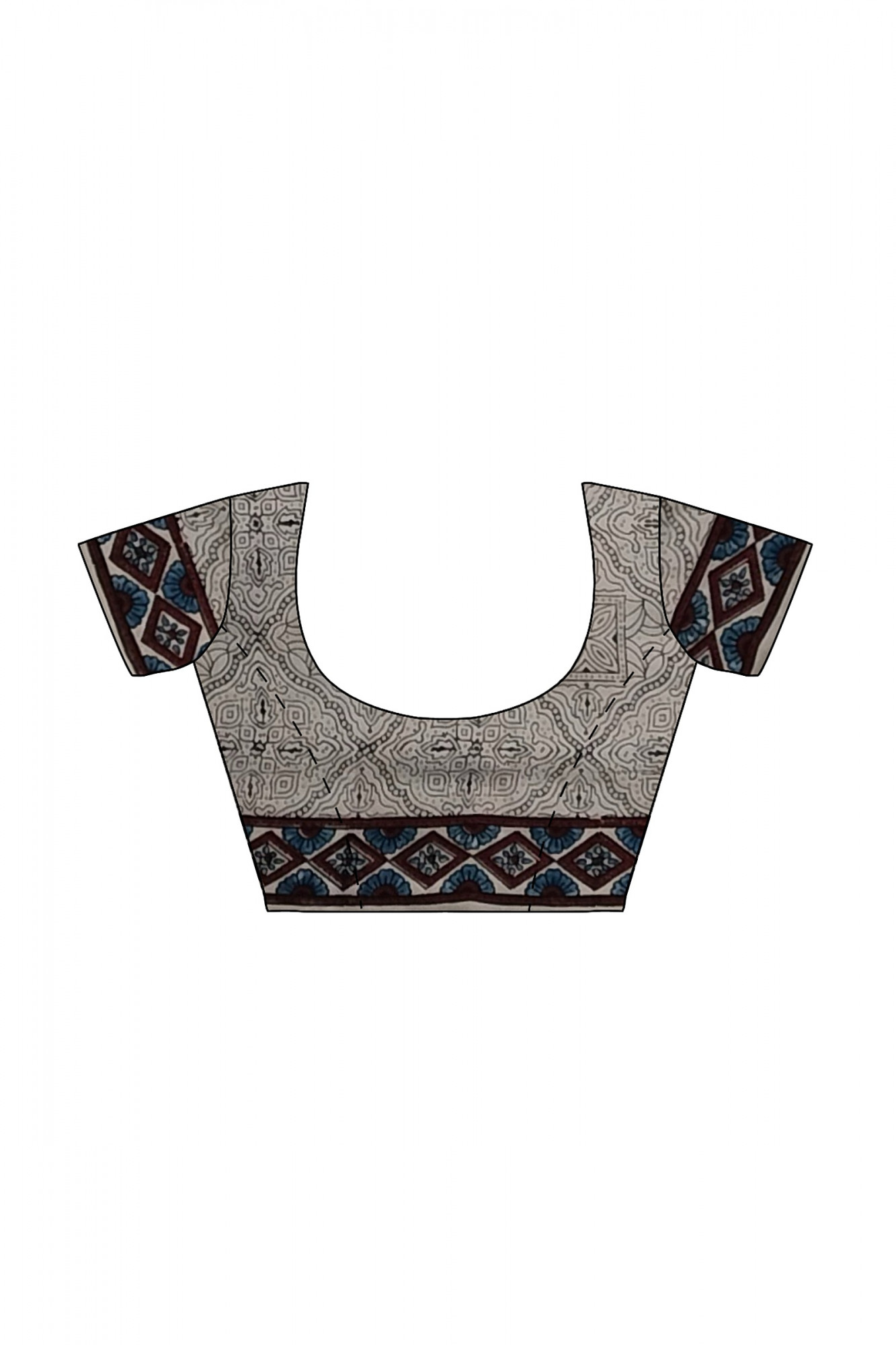 Exquisite Ajrakh Hand block Print Modal Silk Saree