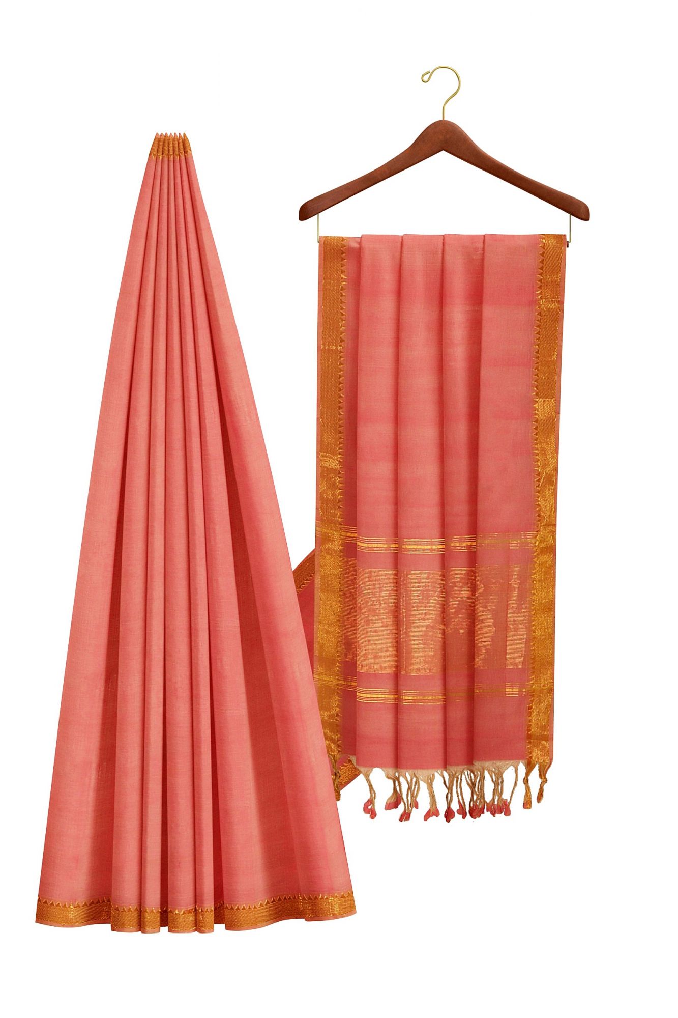 Handloom Mangalagiri zari Cotton Saree