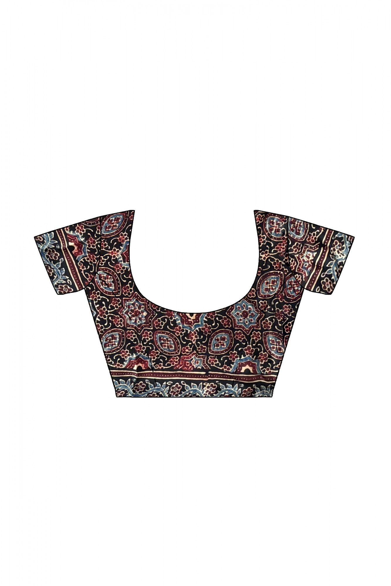 Hand crafted Ajrakh Modal Silk Sarees