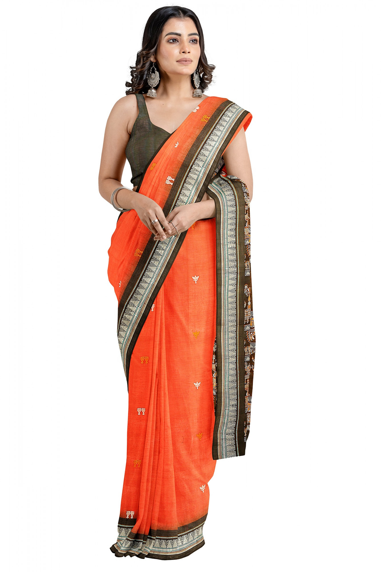Sonepuri Bomkai Handloom Cotton Saree