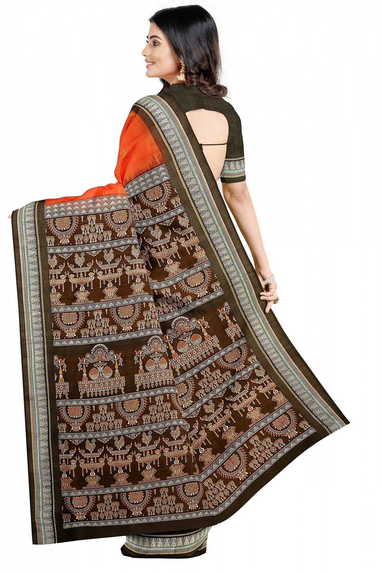 Sonepuri Bomkai Handloom Cotton Saree
