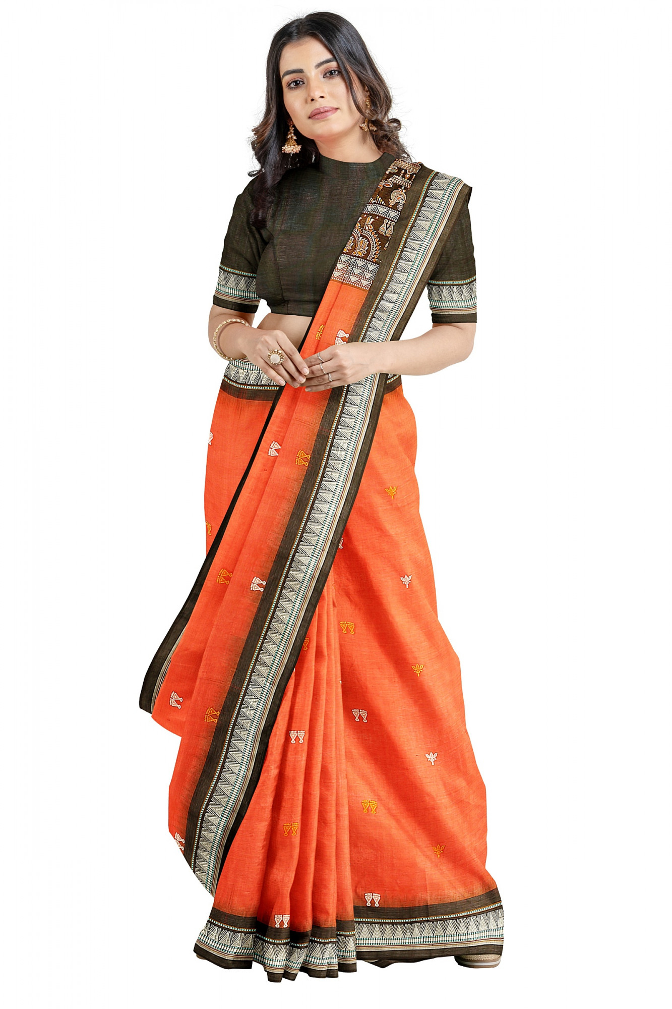 Sonepuri Bomkai Handloom Cotton Saree