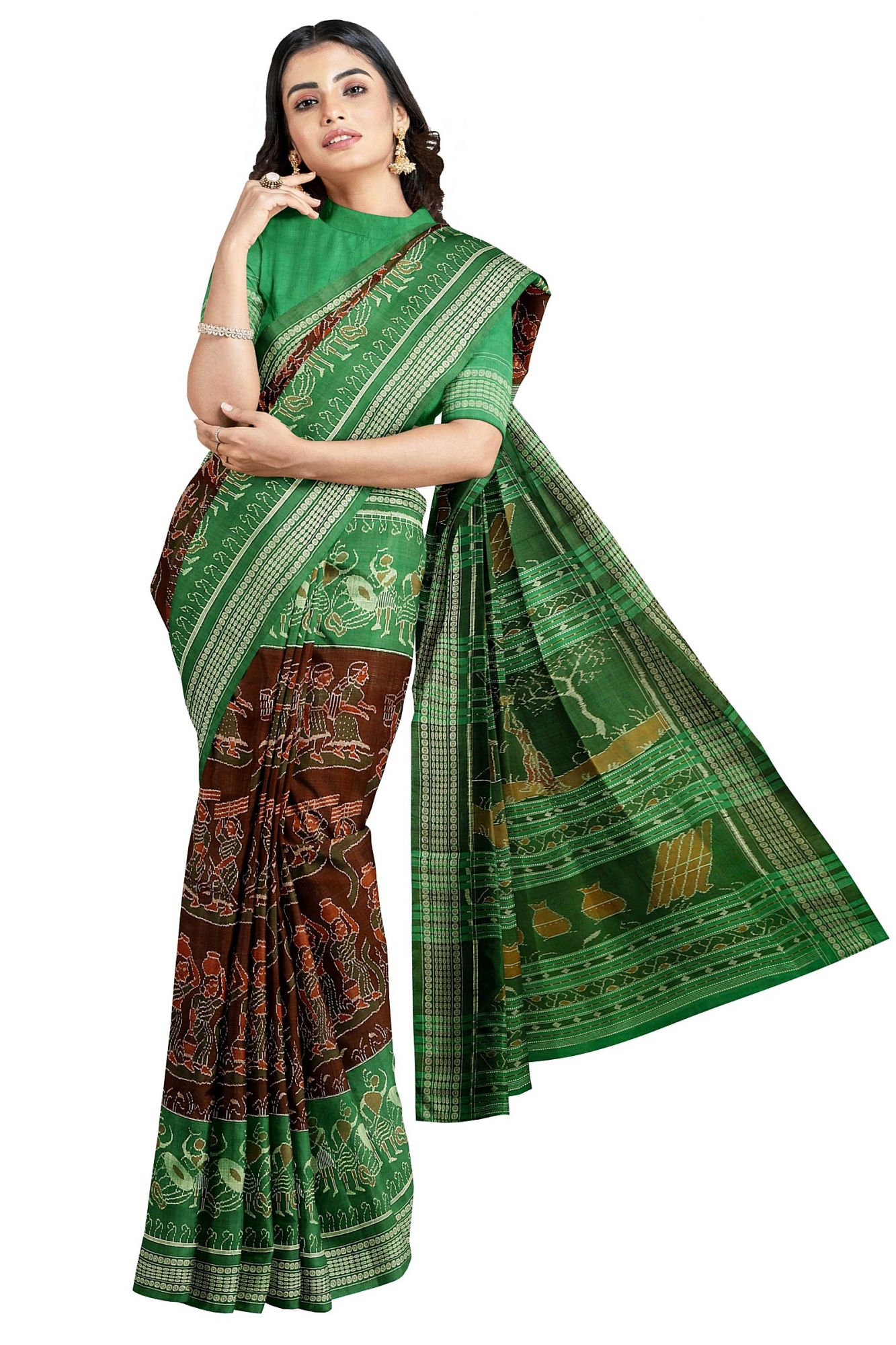 Sambalpuri Handloom Ikat Cotton Saree