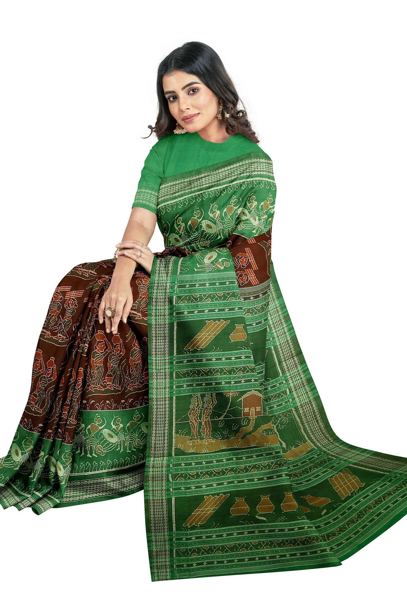 Sambalpuri Handloom Ikat Cotton Saree