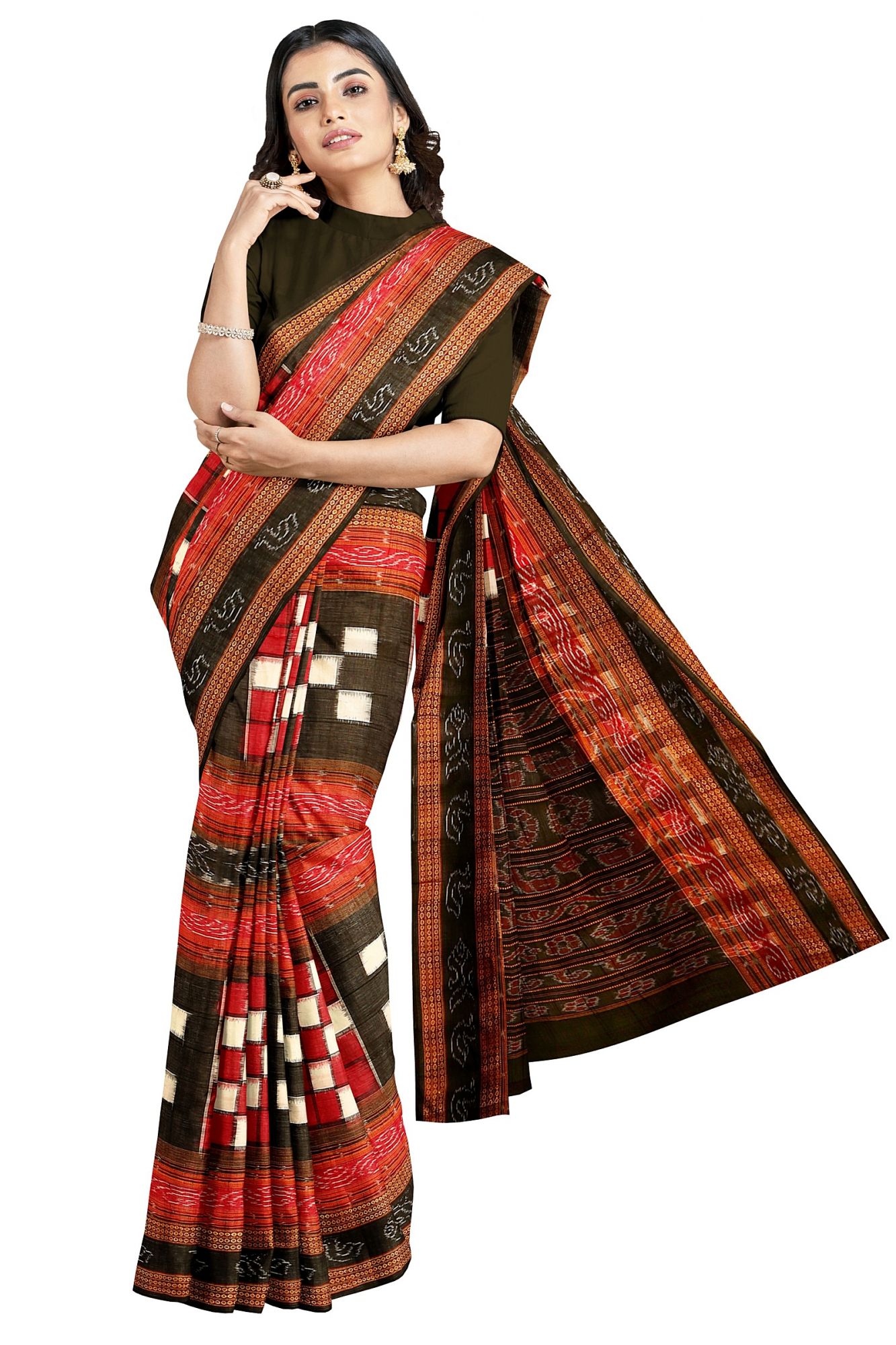 Sambalpuri Handloom Ikat Cotton Saree
