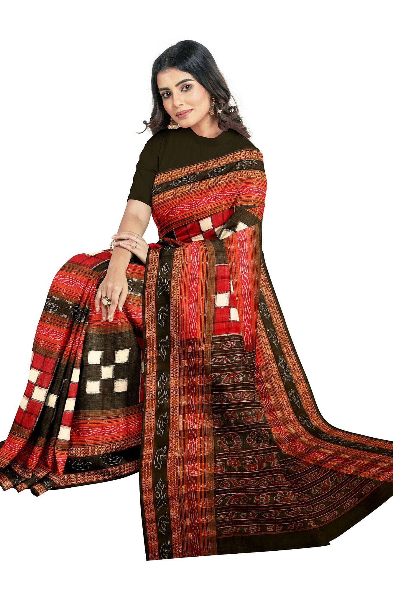 Sambalpuri Handloom Ikat Cotton Saree