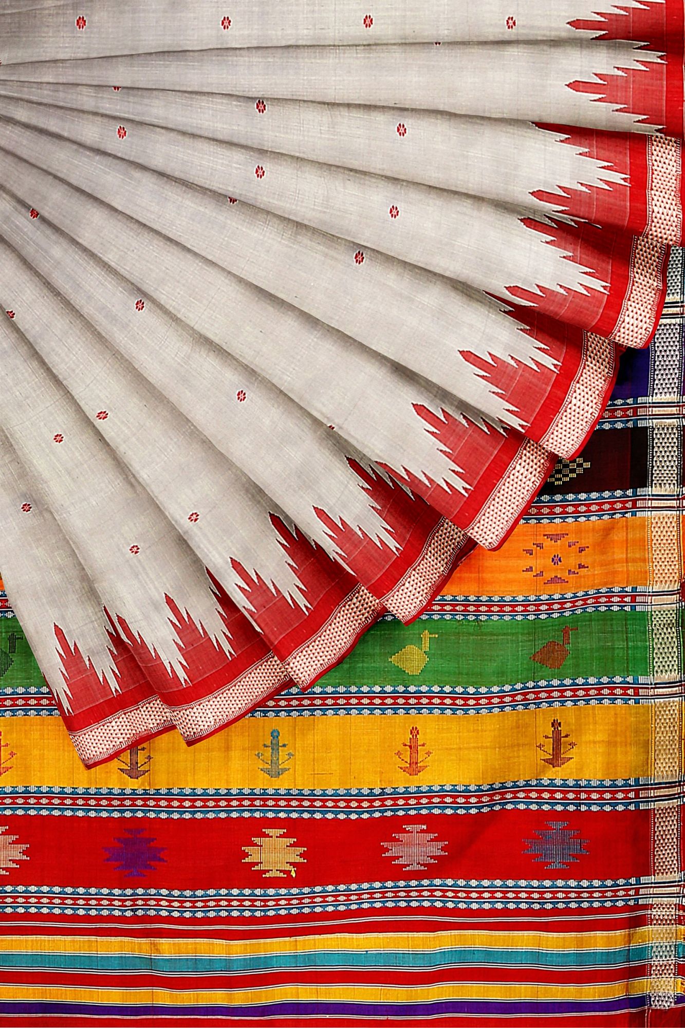Berhampuri Ganjam Double Pallu Silk Saree