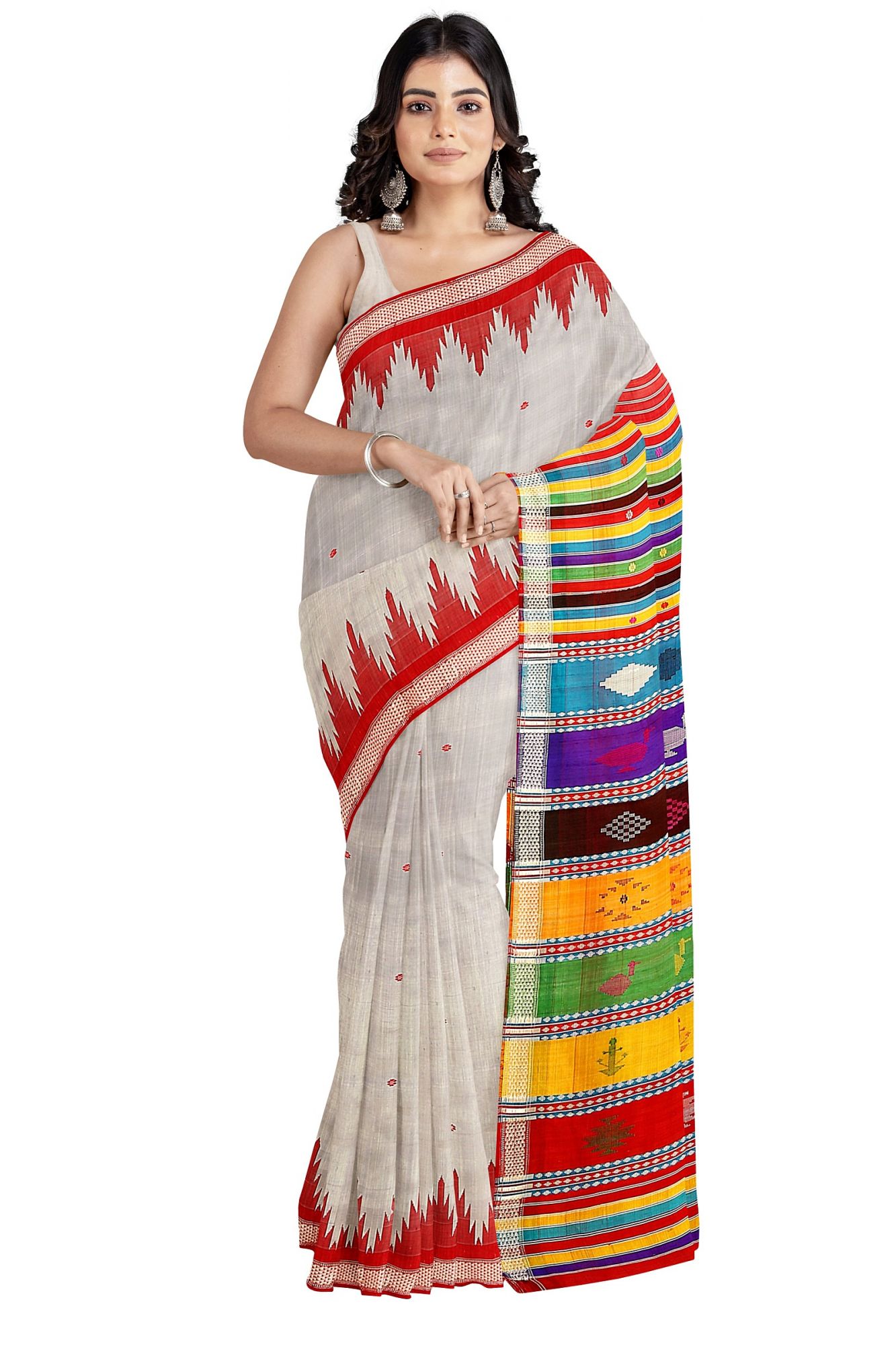 Berhampuri Ganjam Double Pallu Silk Saree