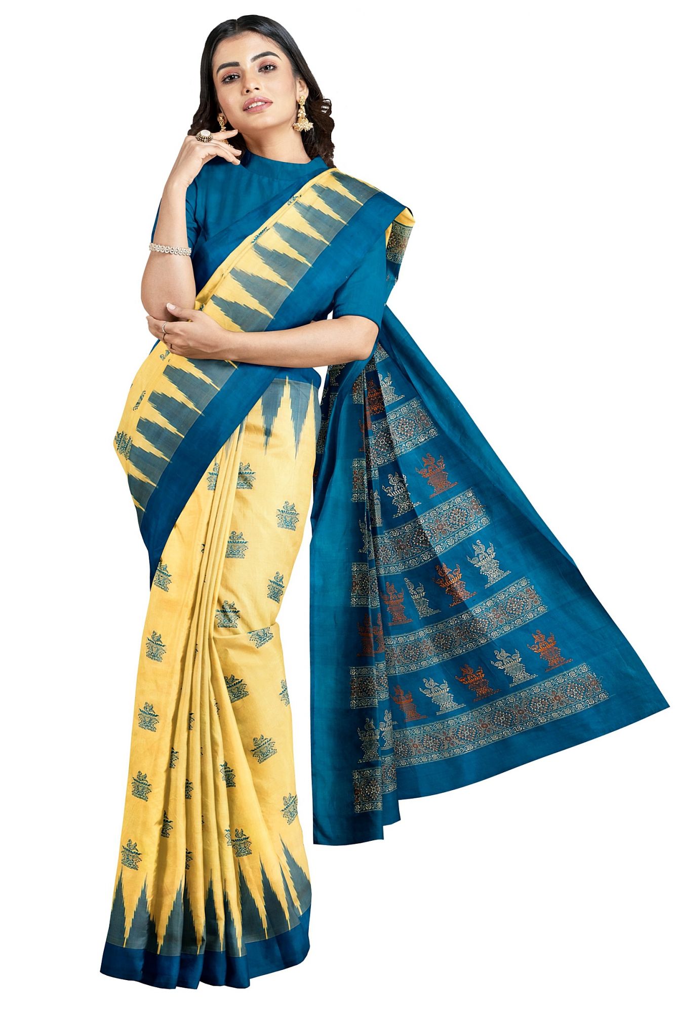 Sonepuri Bomkai Handloom Silk Saree