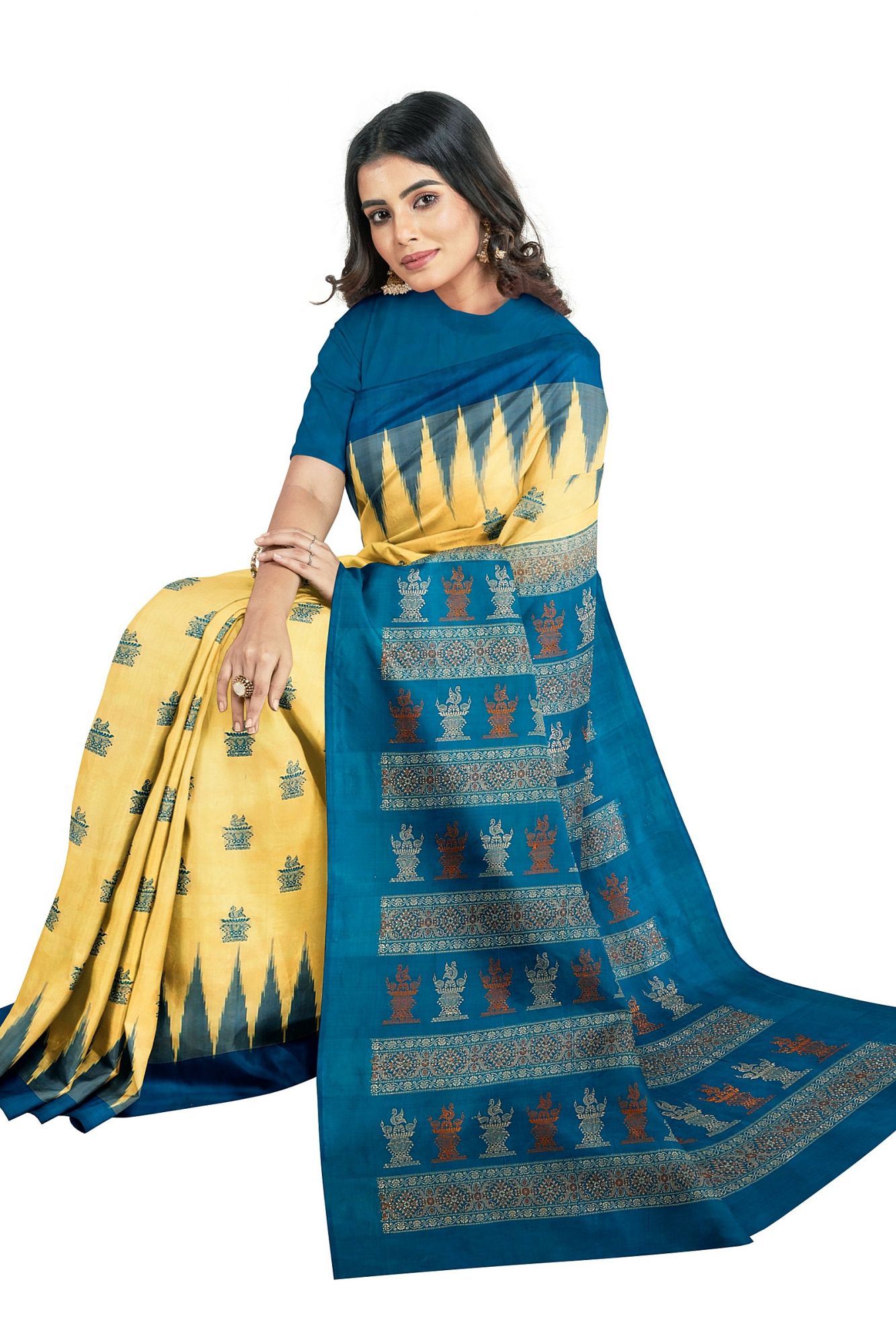 Sonepuri Bomkai Handloom Silk Saree