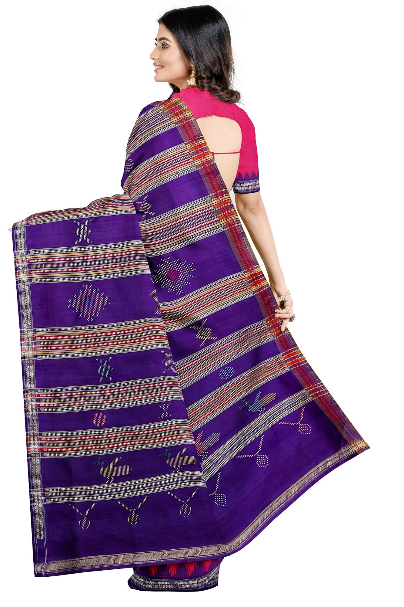 Berhampuri Ganjam Double Pallu Silk Saree