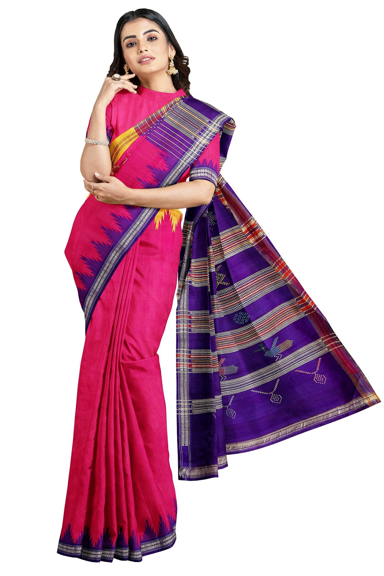 Berhampuri Ganjam Double Pallu Silk Saree