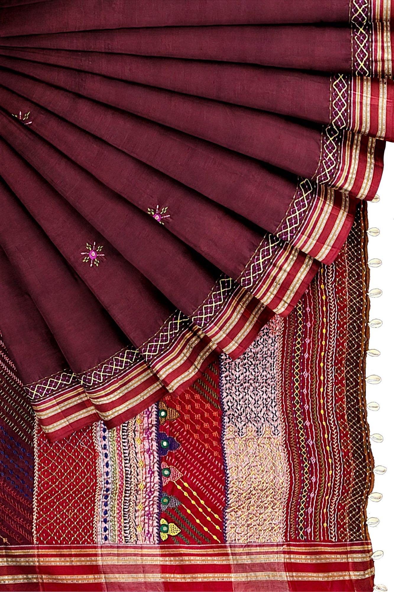 Lambani hand embroidered cotton saree