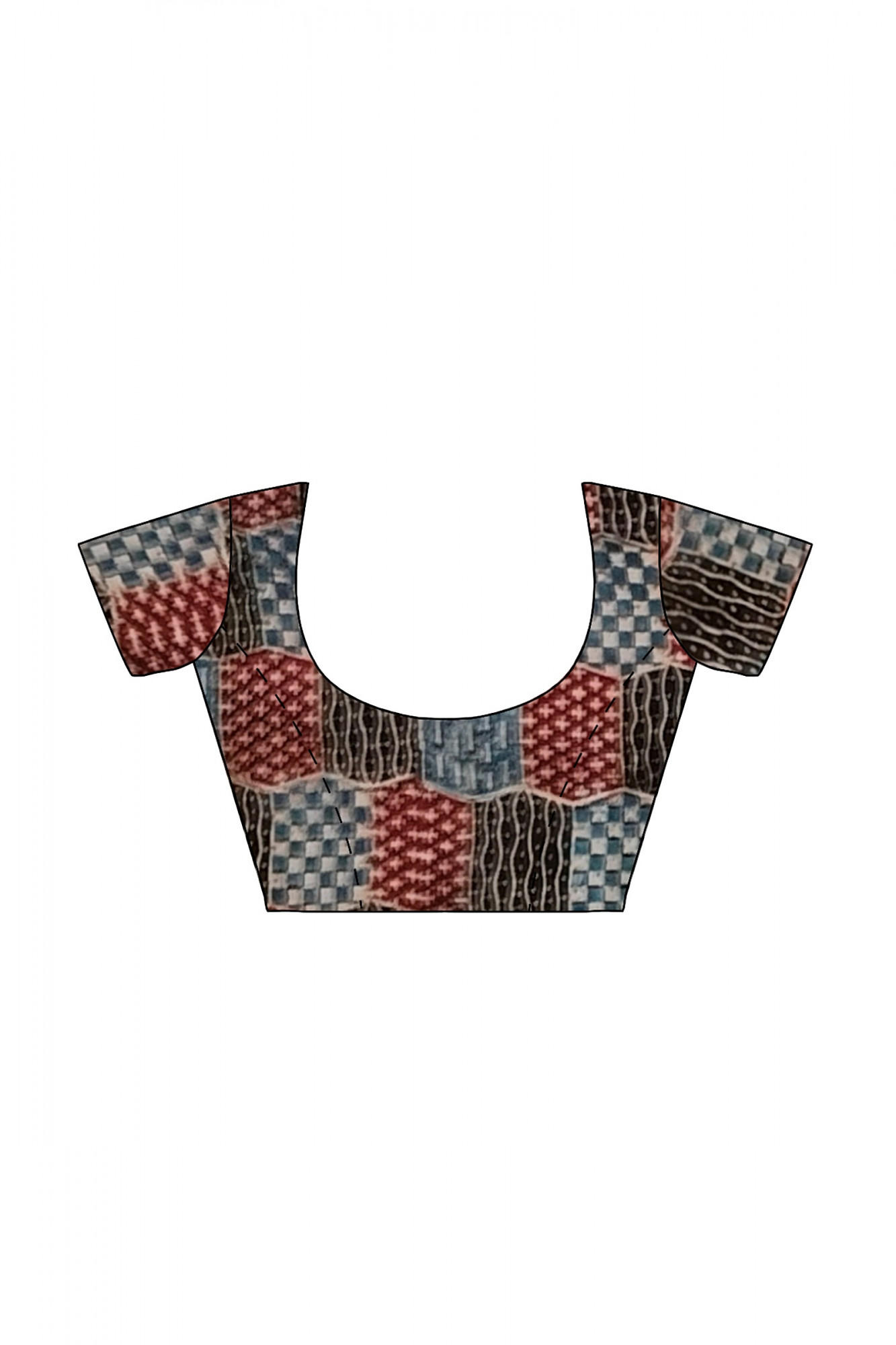 Hand Crafted Ajrakh Bandhni Modal Silk Saree