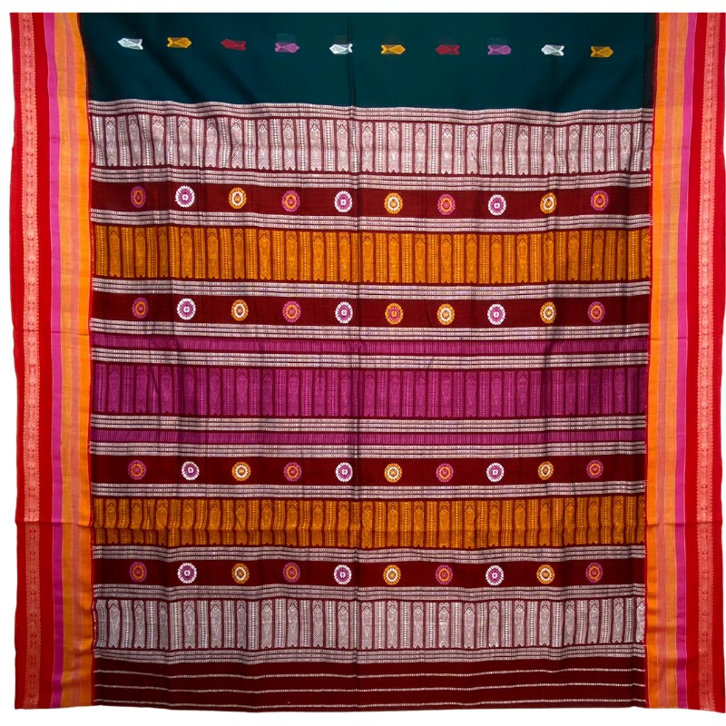 Sonepuri Bomkai Handloom Cotton Saree