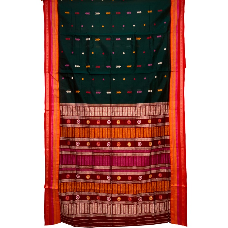 Sonepuri Bomkai Handloom Cotton Saree