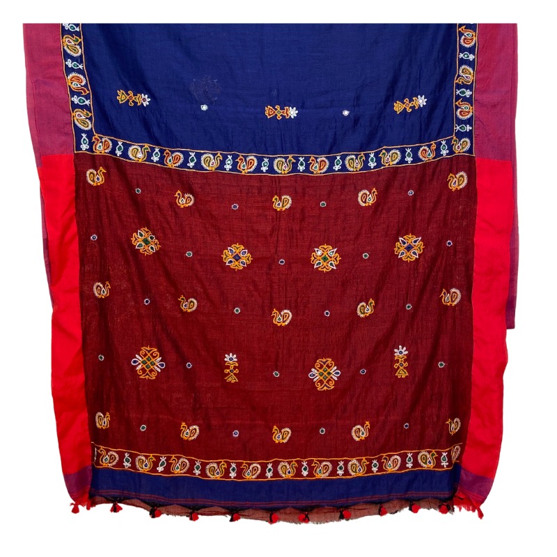Kutch Work Cotton Saree