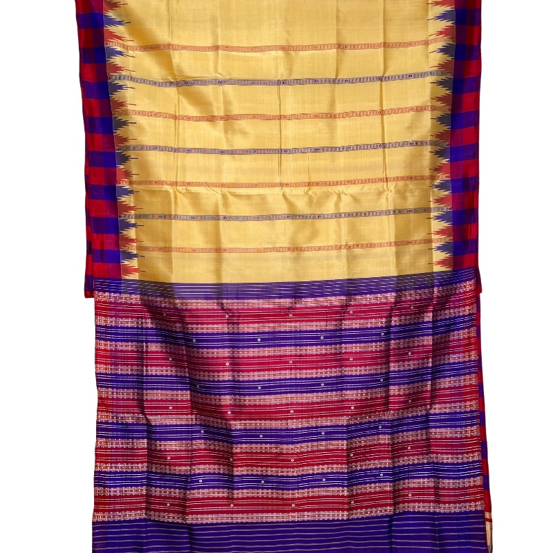 Odisha Handloom Berhampuri Double Pallu Silk saree