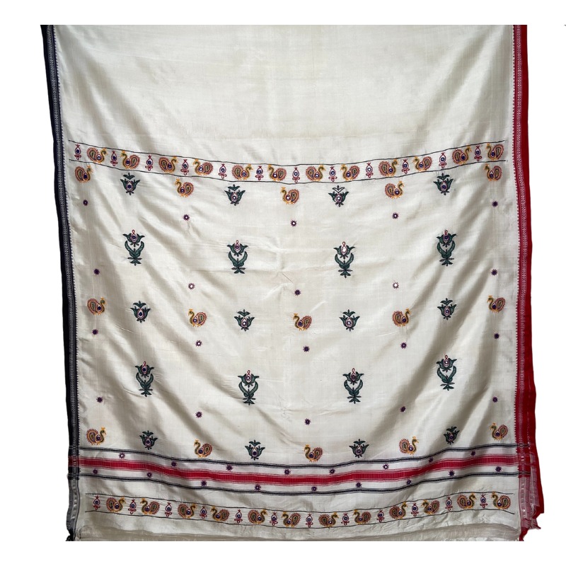 Odisha Handloom Berhampuri Kutch Work Silk Saree