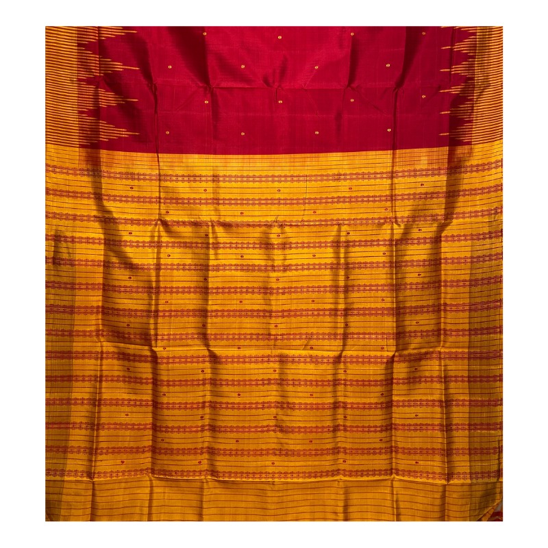 Odisha Handloom Berhampuri Single Pallu Silk saree