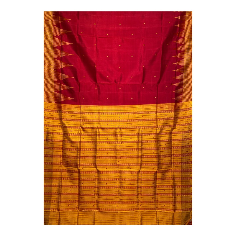 Odisha Handloom Berhampuri Single Pallu Silk saree
