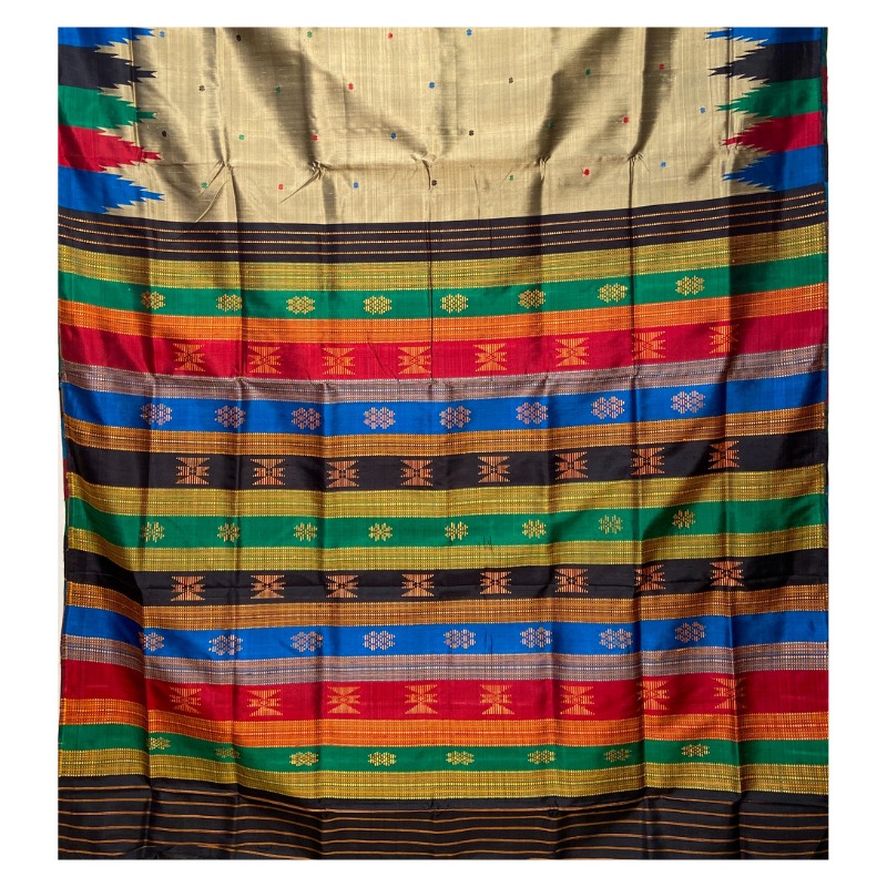 Odisha Handloom Berhampuri Single Pallu Silk saree