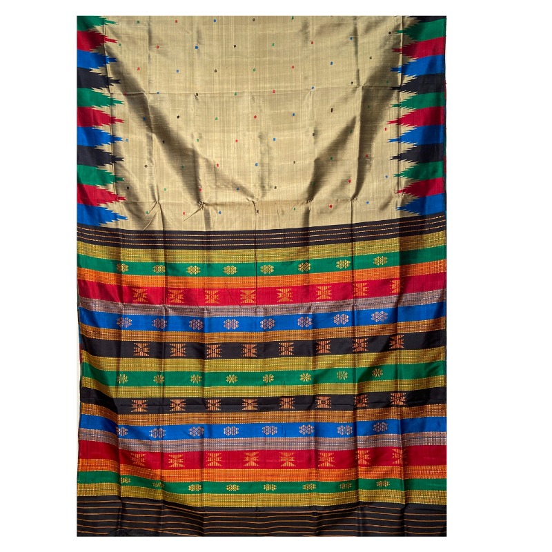 Odisha Handloom Berhampuri Single Pallu Silk saree