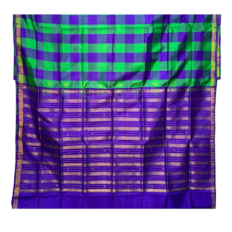 Odisha Handloom Berhampuri Single Pallu Silk Saree