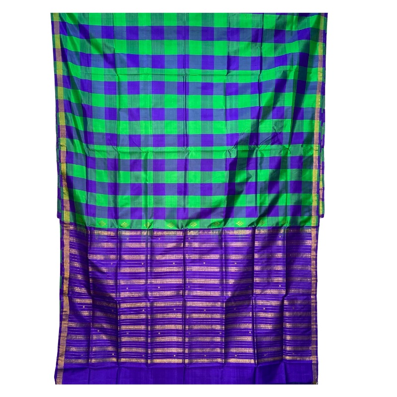 Odisha Handloom Berhampuri Single Pallu Silk Saree