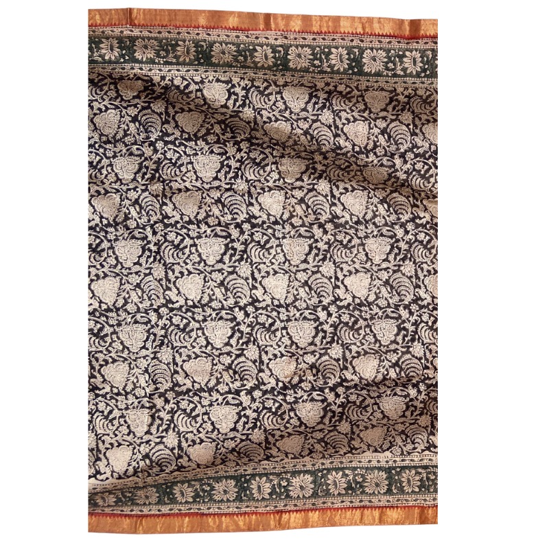 Maheshwari Chanderi Dabu Cotton Saree