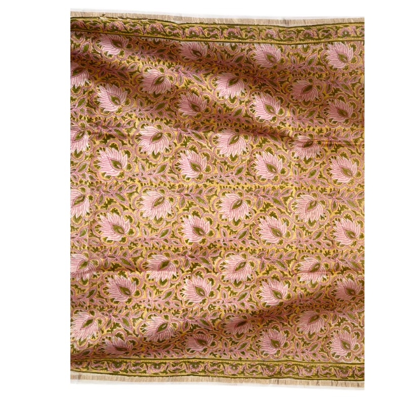 Chanderi Dabu Cotton Silk Saree