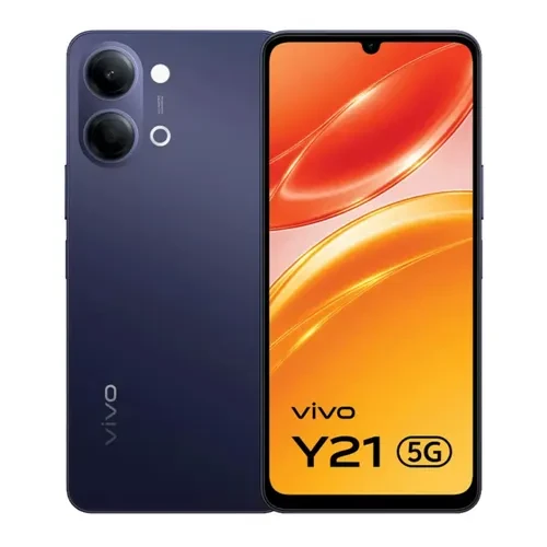 vivo Y21 5G 4GB RAM 128GB Storage  Dimensity 6300  6500mAh Battery  50MP Camera  Midnight Blue